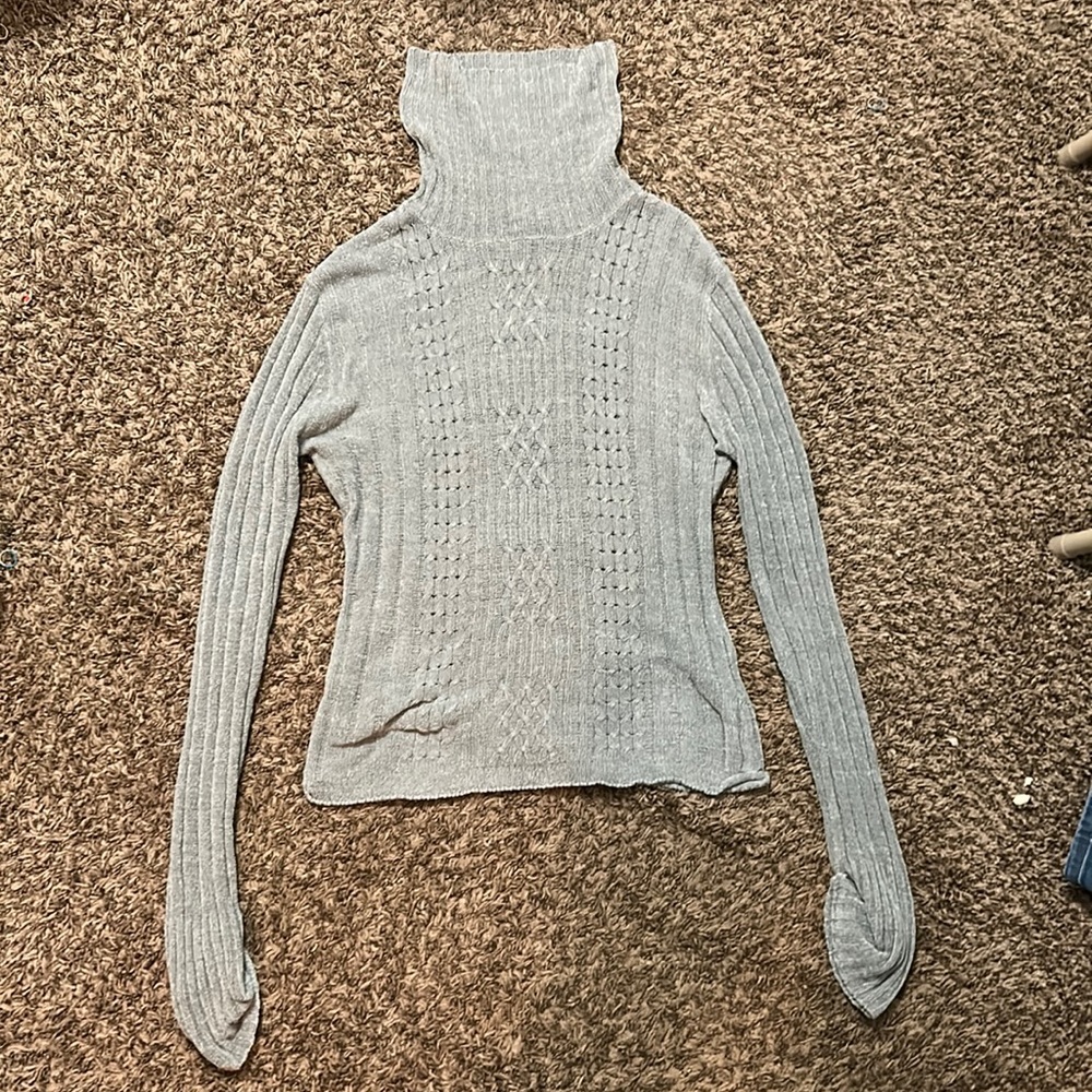 Gray Turtle Neck Large